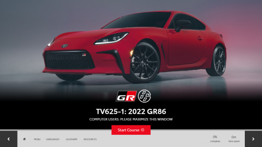 Toyota 2022 GR86 Course
